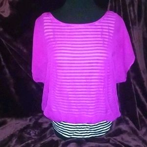 ABG Purple and striped shirt